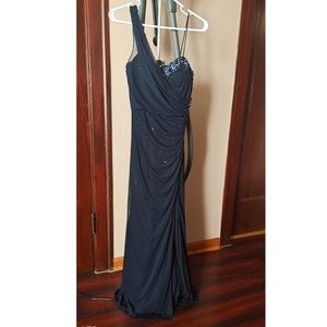 Elegant navy formal dress